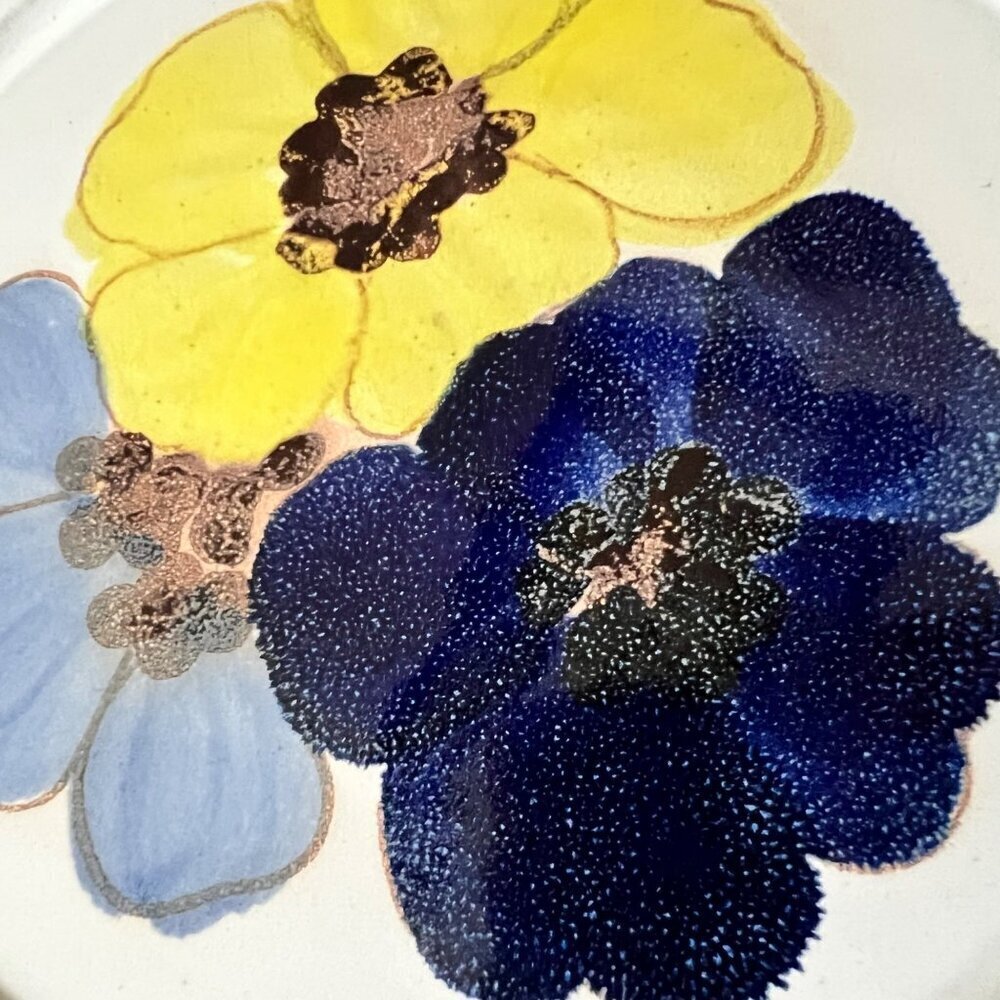 Denby English Stoneware Potpourri Hue Blue Yellow 8 inch - Picture 2 of 5